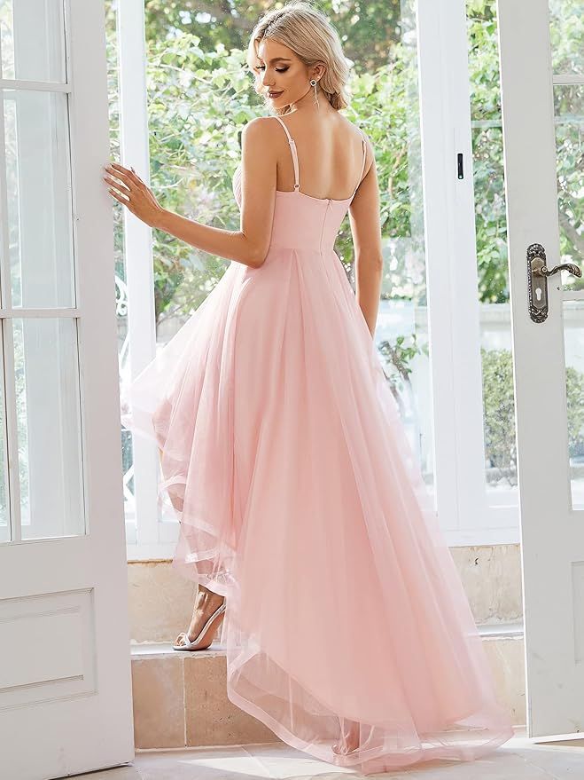 Vestido Elegante A-línea con Escote en V Talla 48