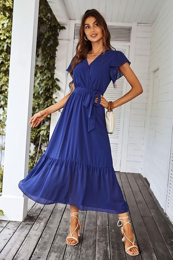 Vestido Maxi Bohemio Floral Mujer Talla S