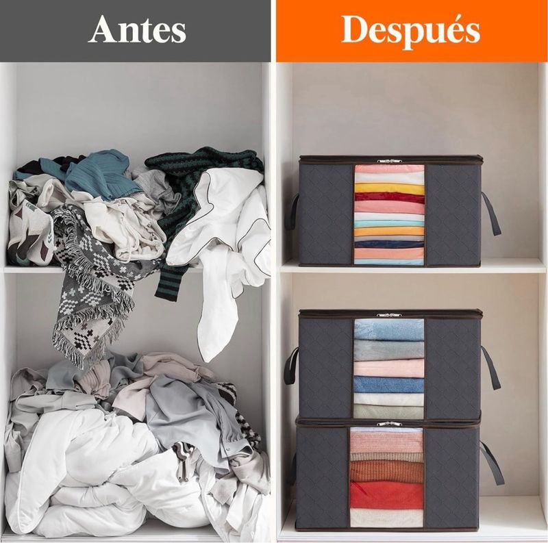 Cajas de Almacenaje 75L - 6 Piezas - Gris
