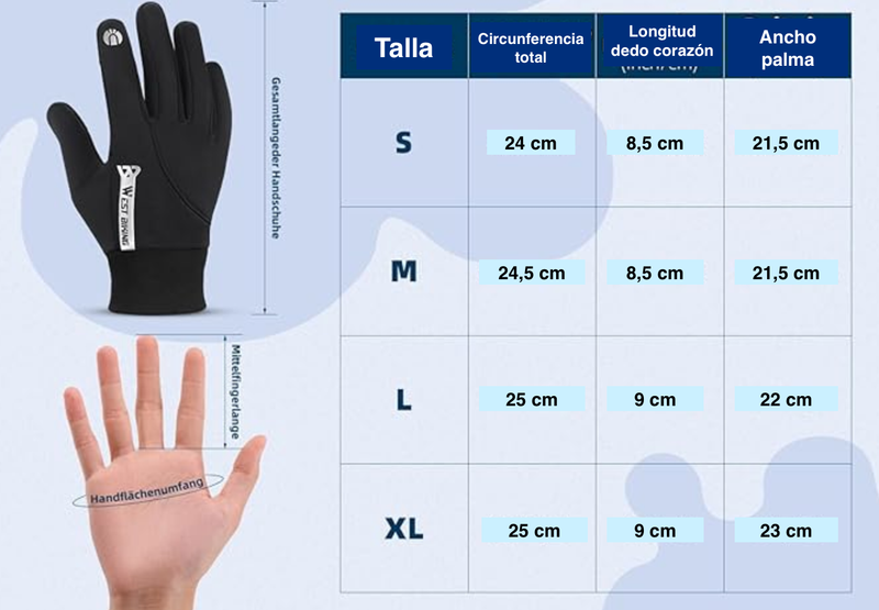 Guantes de Invierno Térmicos y Antideslizantes