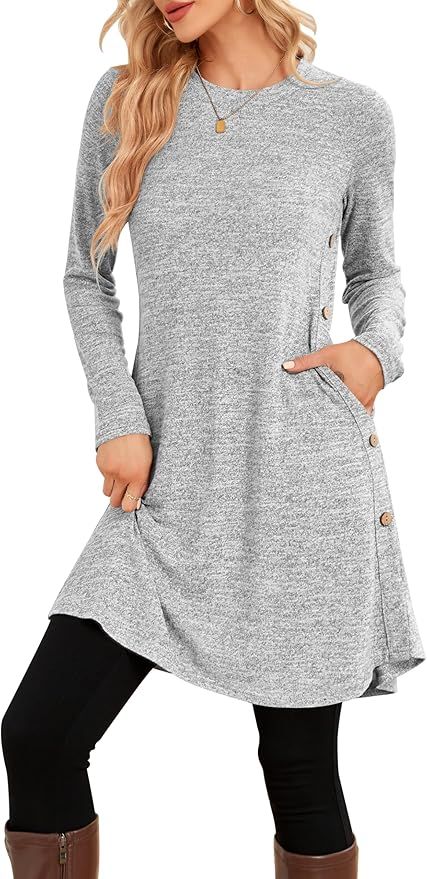 Vestido Jersey Gris Mujer Talla M