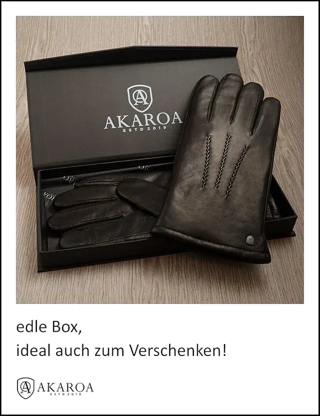 Guantes de piel AKAROA negros Talla XL