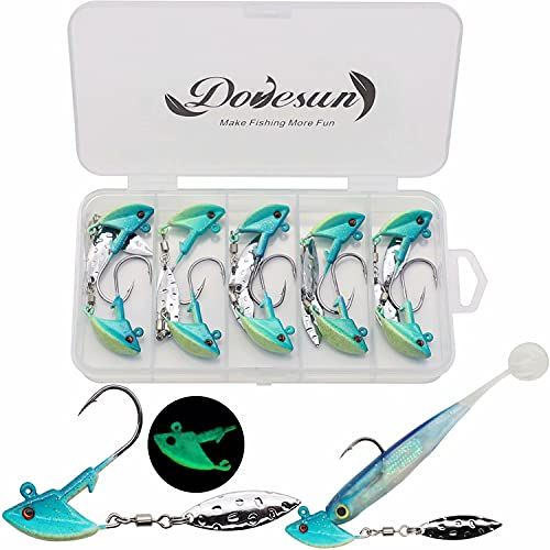 10 Cabezas de Jig Underspin Dovesun 7g