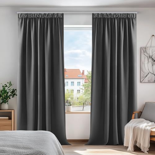 Cortinas Blackout Deconovo 140*175cm Gris