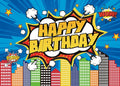 Telón de fondo Happy Birthday estilo cómic