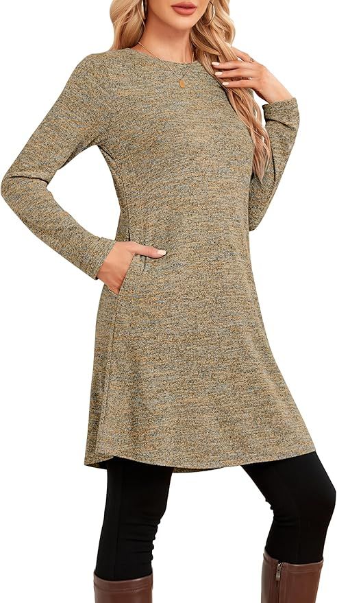 Vestido jersey manga larga con bolsillos Talla M
