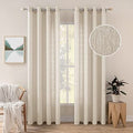 Cortinas Translucidas MIULEE - 2 Piezas Beige Clar