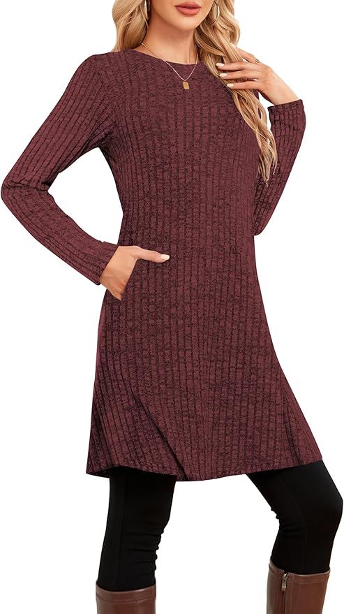 Vestido Jersey Mujer con Bolsillos Talla M
