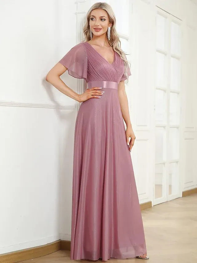 Elegante Vestido Largo A-línea de Ever-Pretty T.58