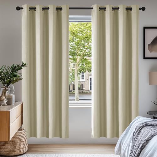 Cortinas Opacas Beige 140x210