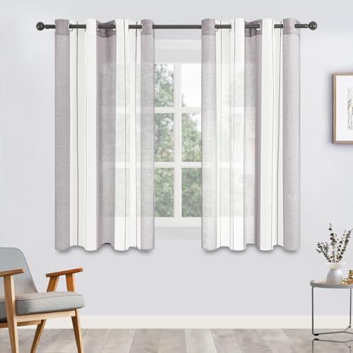 Cortinas Translúcidas Modernas 2*140x122cm