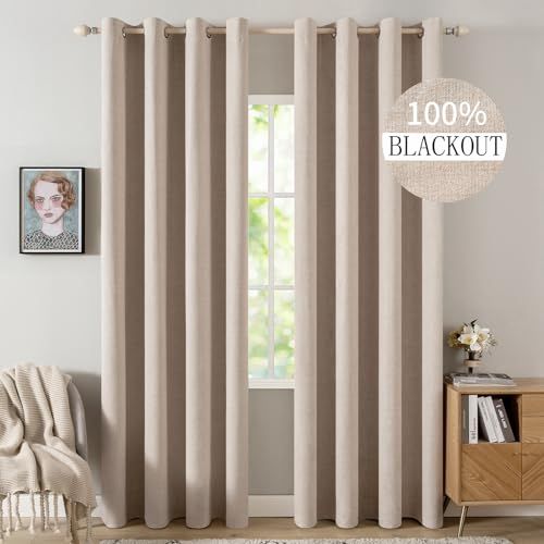 Cortinas Opacas Beige 2*140x225cm