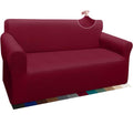 Funda de Sofá Gruesa y Elástica 3 Plazas Rojo Vino