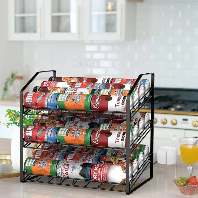Estante Organizador Latas Cocina Metal Negro