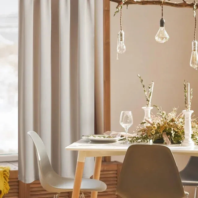 Cortinas Opacas Beige 2*140x225cm