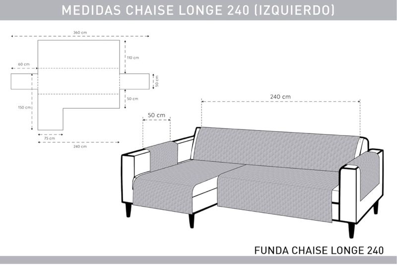 Funda Sofá Chaise Longue