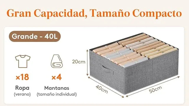 4 Cajas de Almacenamiento Plegables 40L