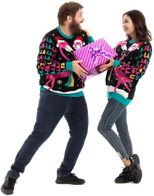 Suéter Navideño Flamenco LED Unisex Talla XL