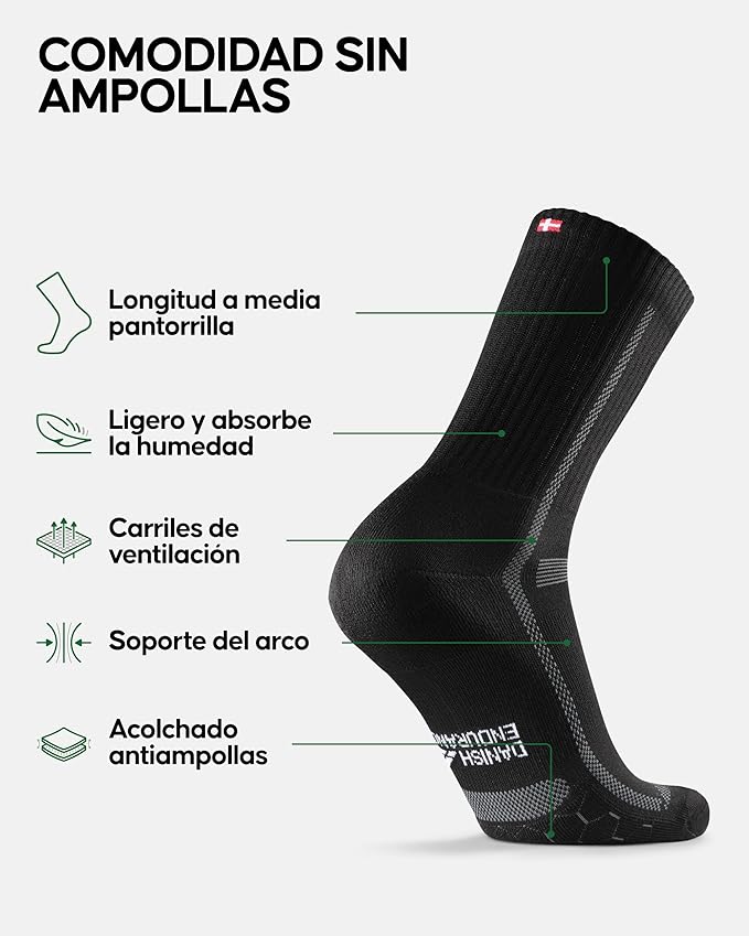 3*Calcetines Running Altos Antirrozaduras 43-47