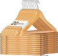 20 Perchas Madera Antideslizantes