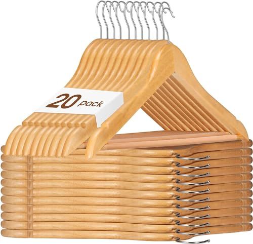 20 Perchas Madera Antideslizantes