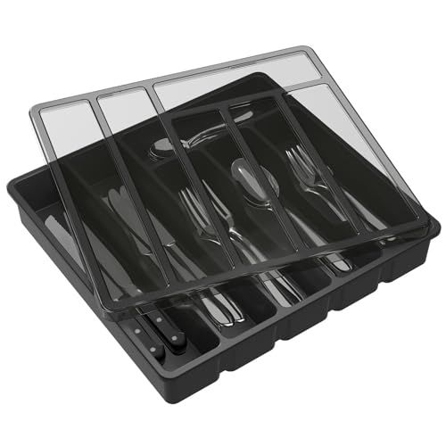 2*Organizador Cubiertos con Tapa 6 Compartimentos