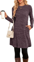 Vestido elegante manga larga con botones Talla M