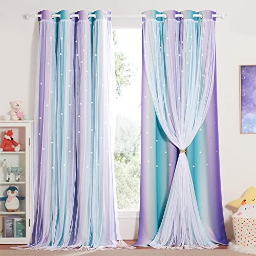 Cortinas Dobles Aislantes con Estrellas Huecas
