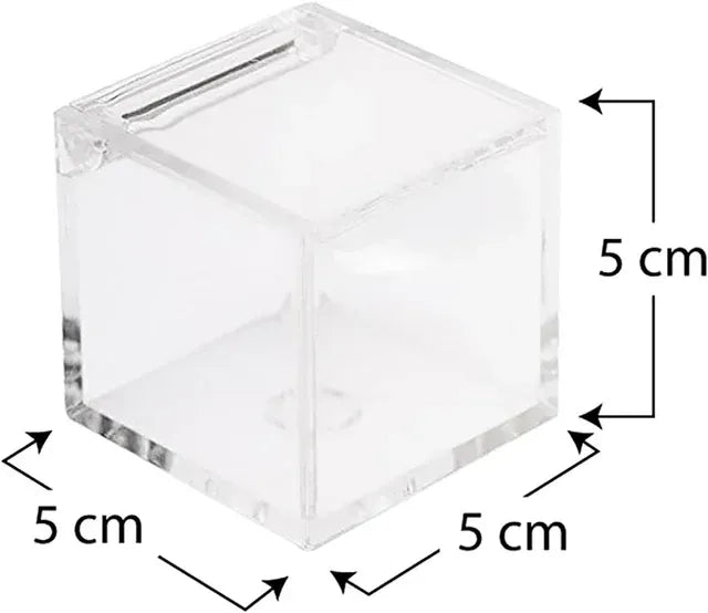 10 Cajas Plexiglás 5x5x5cm