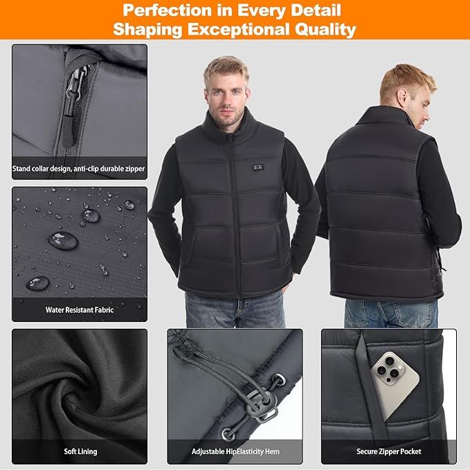 Chaleco Calefactable Hombre XL Batería