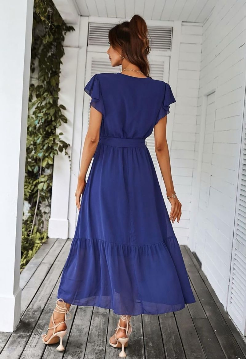 Vestido Maxi Bohemio Floral Mujer Talla S