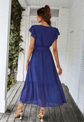 Vestido Maxi Bohemio Floral Mujer Talla S