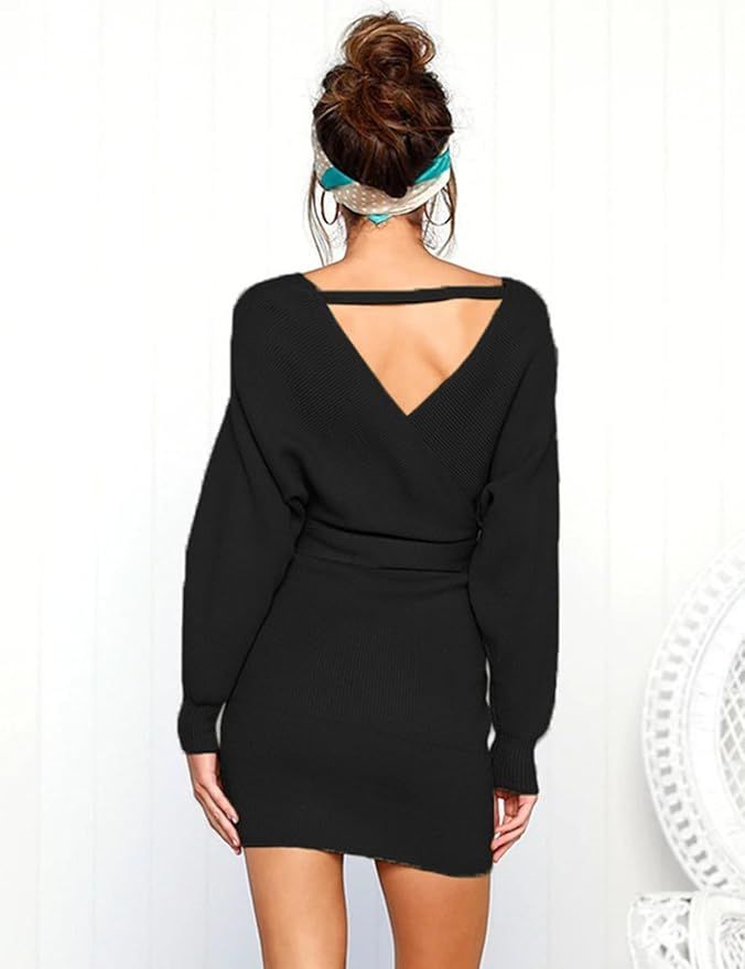 Vestido de Punto Elegante Talla: M - Color: Negro