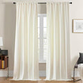 Cortinas Terciopelo 2 ud 132*245cm Blanco Marfil