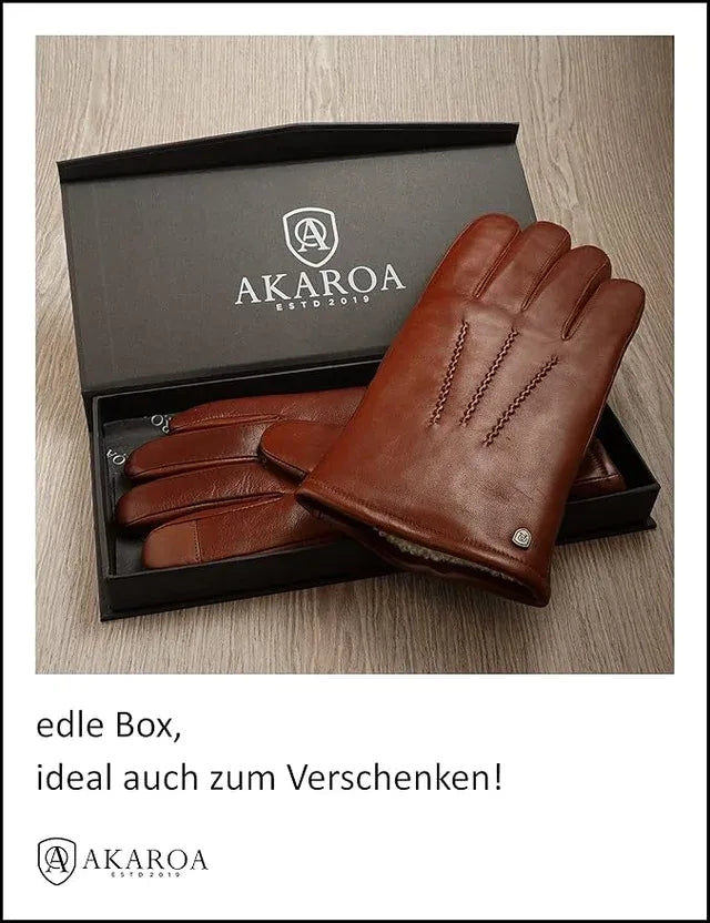 Guantes de Piel AKAROA Marrón Talla M