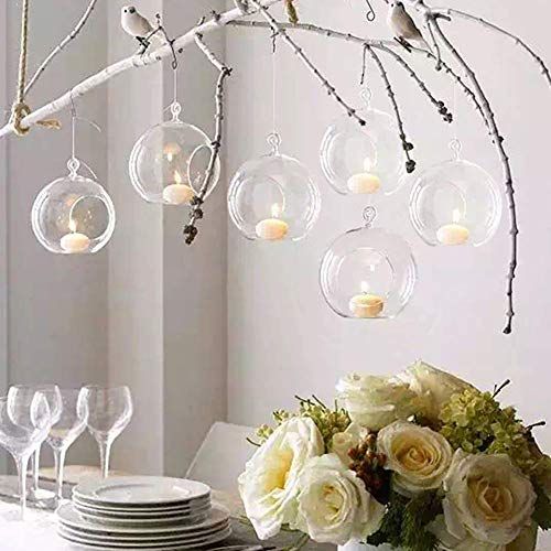 Candelabro Colgante de Vidrio 6 unidades
