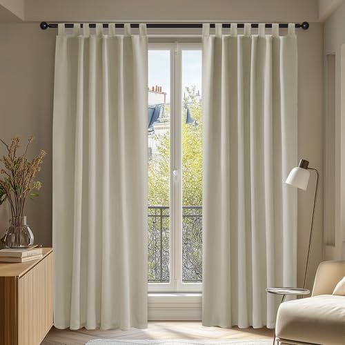 Cortinas Opacas Beige Claro 2 paneles 140*175