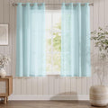 Cortinas de Gasa Transparentes TOPICK - Azul Claro