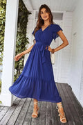 Vestido de Verano Boho Floral con Volantes Talla M