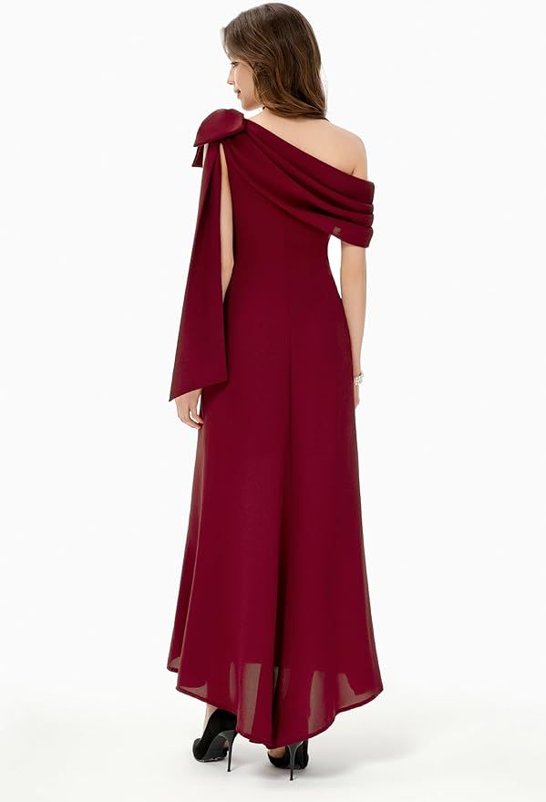 Vestido de cóctel largo con un solo hombro Talla L