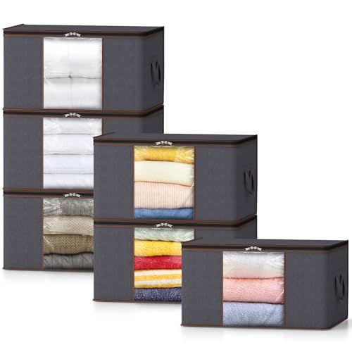 Cajas de Almacenaje 75L - 6 Piezas - Gris