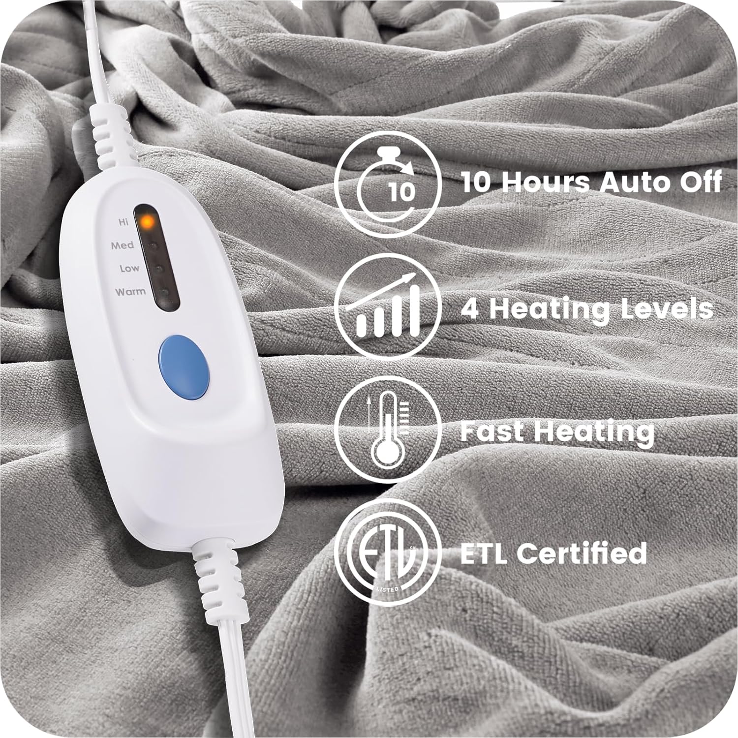 Lote 4 mantas eléctricas 130x180 gris – para reparar o piezas
