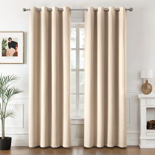 Cortinas Opacas Beige 2 piezas 117*228xm