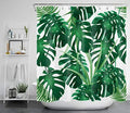Cortina de Ducha Hojas de Palma Verde - 240x175cm