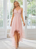 Vestido Elegante A-línea con Escote en V Talla 48