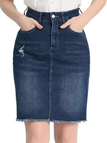 Falda Vaquera Midi Blanca Talla L