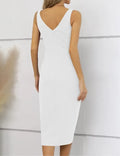 Vestido cóctel elegante Talla XL blanco