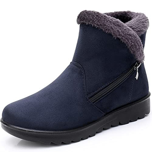 Botas de Nieve Hsyooes Mujer Azul T.37