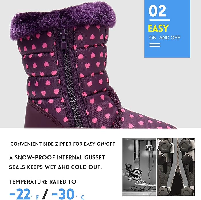 Botas de Nieve para Niñas Talla 23