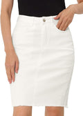 Falda Vaquera Midi Blanca Talla L